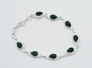 Silver PL Bracelet Malachite