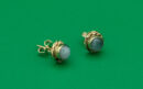 Gold Plated Earring Stud Moonston
