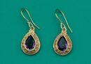 Gold Plated Earring Mystic Quartz