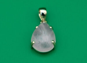 Gold Plated Pendant Rose Quartz