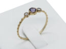Gold PL Ring Round Amethyst