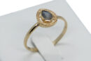 Gold PL Ring Peardrop Labrador