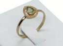 Gold PL Ring Peardrop Peridot