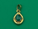 Gold Plated Pendant T/drop Emerald