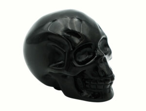 Skull Black Obsidian. H7.5cm x L8.5cm