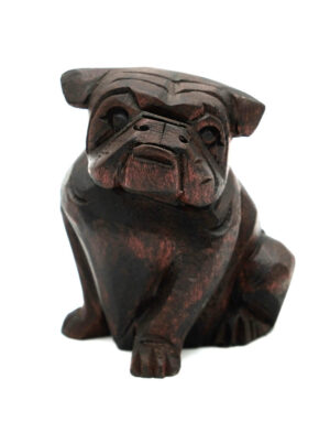 Dog Figurine Wood 11cm