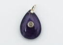 Pendant Drop Shape Cz Amethyst