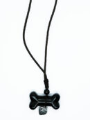 Necklace Bone Black Obsidian
