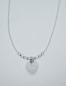 Necklace Heart Clear Quartz
