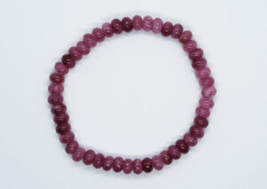 Bracelet Disc Ruby Colour Jade