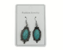 Earring Turquoise Oval Ornated