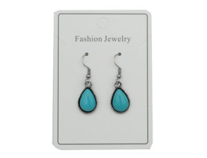 Earring Blue Howlite Teardrop