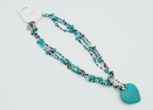 Necklace Blue Howlite Heart