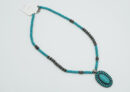 Necklace Blue Howlite Oval L