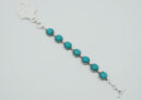 Bracelet Blue Howlite Round Cab