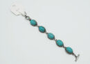 Bracelet Blue Howlite Oval Cab