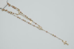 Rosary Beads Platinum Rose